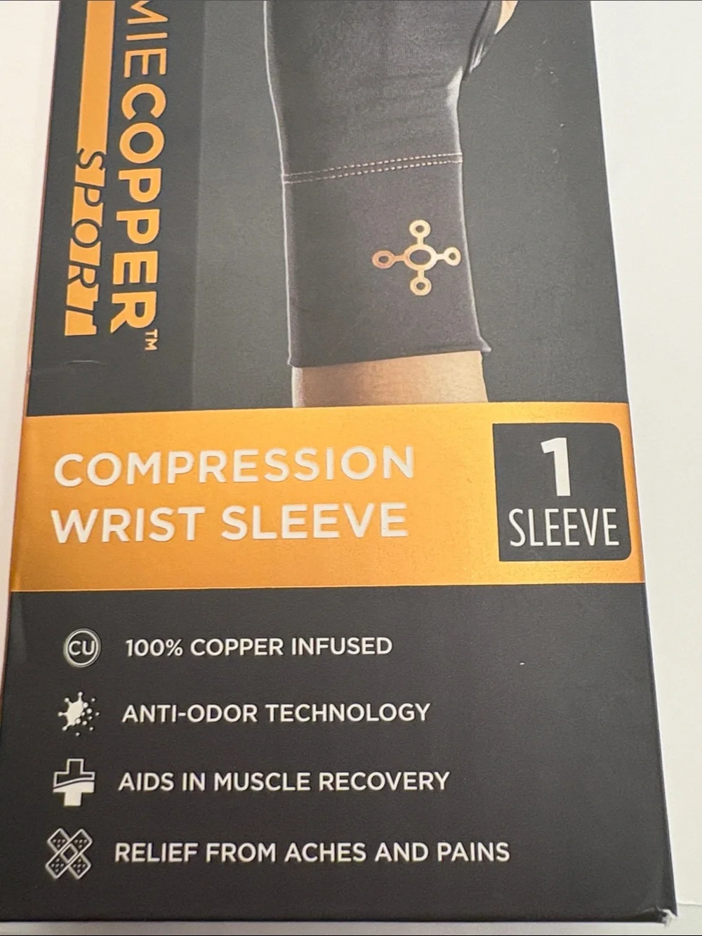 Tommie Copper Sport Wrist Compression Sleeve (S/M, Black) unisex new 01-63176T